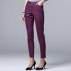 Women's Simply Vera Vera Wang Skinny Jeans, Size: 10, Med Purple