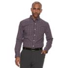 Men's Croft & Barrow&reg; Classic-fit Plaid Easy-care Button-down Shirt, Size: Xxl, Med Red