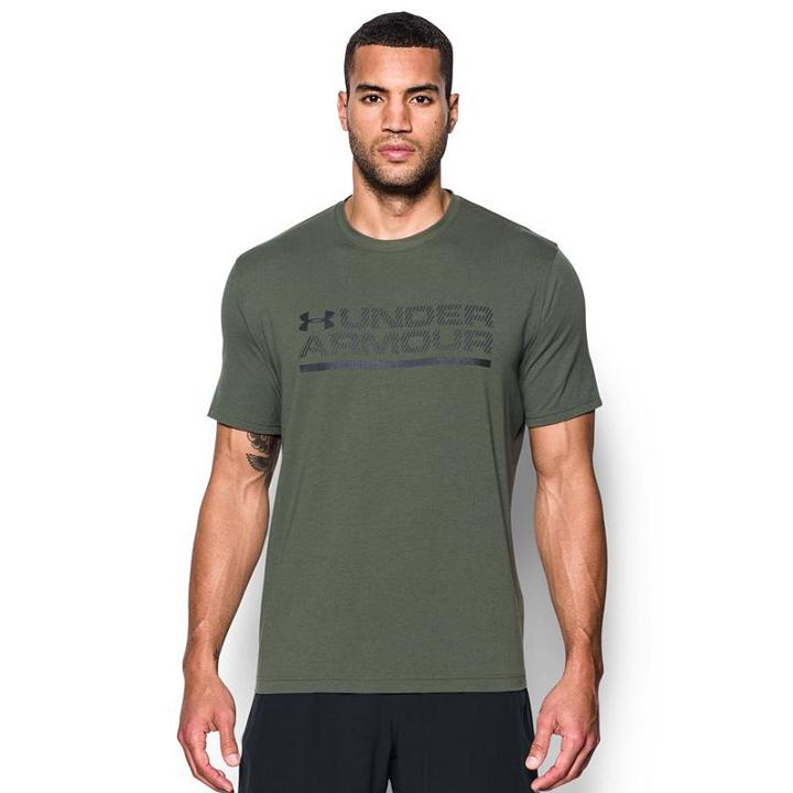 Men's Under Armour Shield Lockup Tee, Size: Large, Lt Green