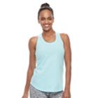 Women's Petite Tek Gear&reg; Racer Back Tank, Size: M Petite, Turquoise/blue (turq/aqua)