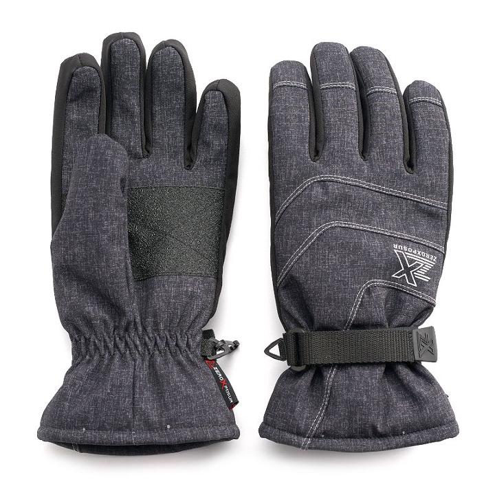 Men's Zeroxposur Clark 4-way Stretch Ski Gloves, Size: L/xl, Silver