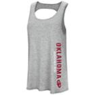 Women's Colosseum Oklahoma Sooners Twisted Back Tank Top, Size: Medium, Grey (charcoal)