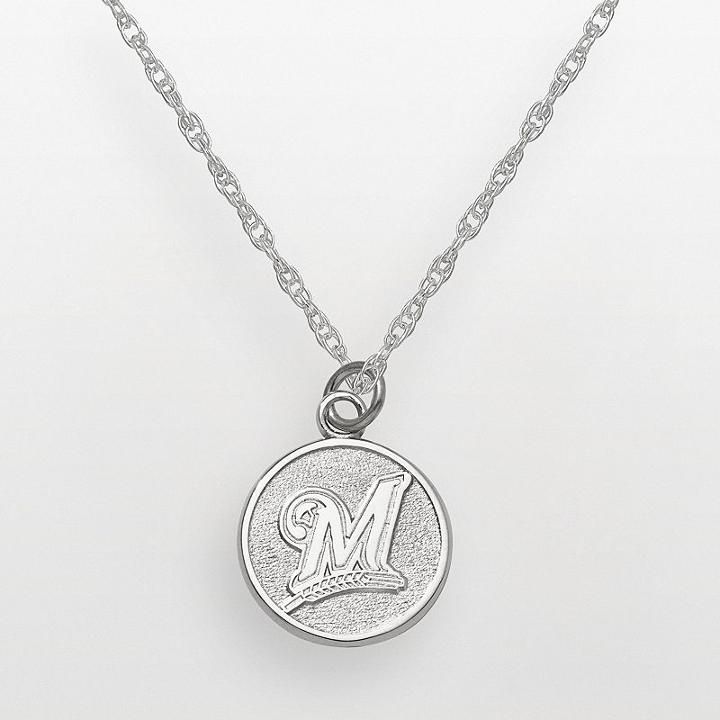 Logoart Milwaukee Brewers Sterling Silver Logo Charm, Women's, Size: 18, Multicolor
