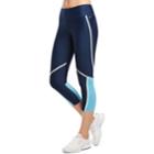 Women's Jockey Sport Color Bolt Capri Leggings, Size: Small, Blue (navy)