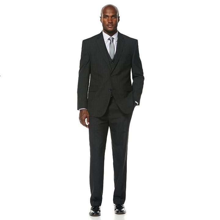 Men's Savane Travel Intelligence Suit Jacket, Size: 40 Long, Dark Grey