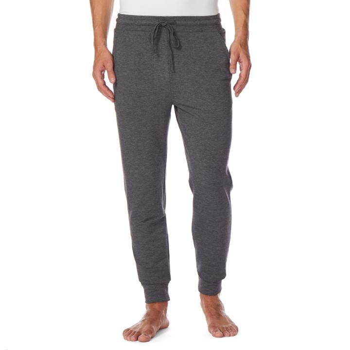 Men's Heat Keep Brushed Fleece Jogger Pants, Size: Large, Dark Grey