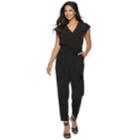 Women's Jennifer Lopez Utility Jumpsuit, Size: Xl, Black