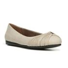Lifestride Notorious Women's Ballet Flats, Size: 6 Wide, Beig/green (beig/khaki)