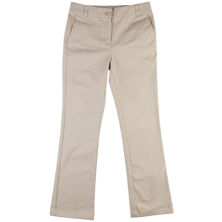 Girls 4-16 & Plus Size Chaps Skinny Bootcut School Uniform Pants, Girl's, Size: 4, Med Beige