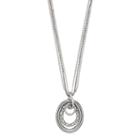 Simply Vera Vera Wang Long Multi Strand Oval Pendant Necklace, Women's, Multicolor