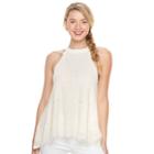Juniors' Trixxi High Neck Lace Overlay Tank, Girl's, Size: Xs, White