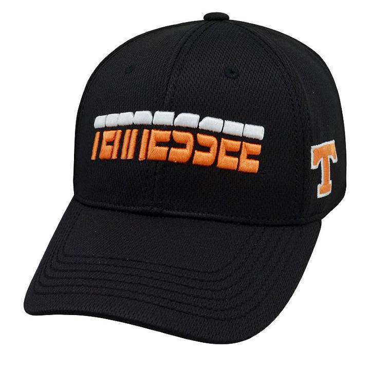 Adult Top Of The World Tennessee Volunteers Vigor One-fit Cap, Black