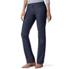 Women's Lee Secretly Shapes Twill Straight-leg Pants, Size: 6 Avg/reg, Blue