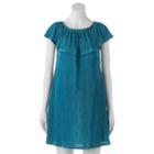 Juniors' Trixxi Off The Shoulder Shift Dress, Girl's, Size: Medium, Turquoise/blue (turq/aqua)