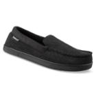 Men's Isotoner Luke Boxed Corduroy Moccasin Slippers, Size: Xl, Black