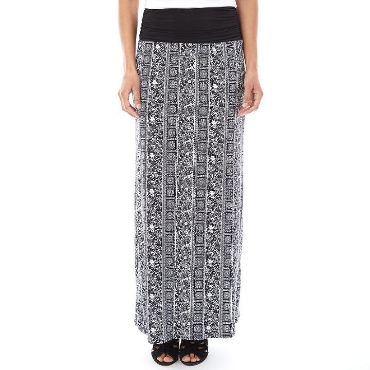 Women's Ab Studio Medallion Print Maxi Skirt, Size: Medium, Ovrfl Oth