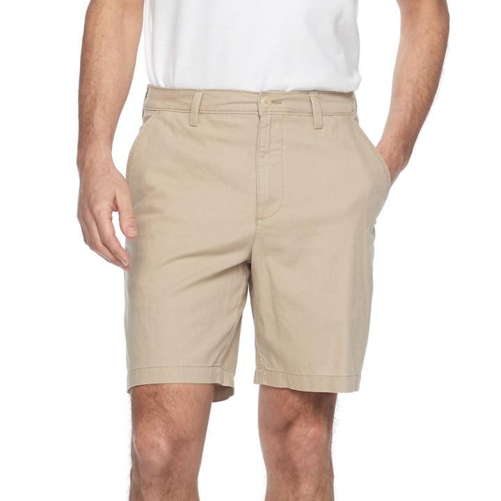 Men's Croft & Barrow&reg; Classic-fit Linen-blend Shorts, Size: 44, Med Beige