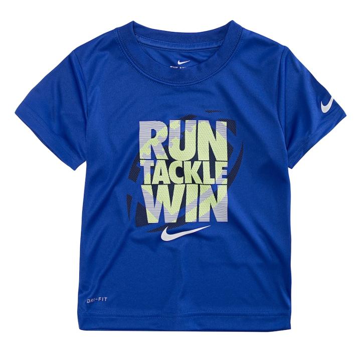 Boys 4-7 Nike Run Tackle Win Dri-fit Tee, Size: 5, Brt Blue