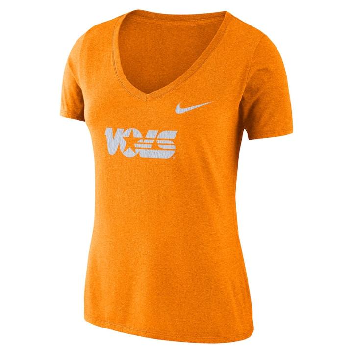 Women's Nike Tennessee Volunteers Tri-blend Logo Tee, Size: Large, Orange