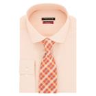 Men's Van Heusen Slim-fit Flex Collar Dress Shirt & Tie, Size: M-32/33, Lt Orange