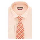 Men's Van Heusen Slim-fit Flex Collar Dress Shirt & Tie, Size: M-32/33, Lt Orange