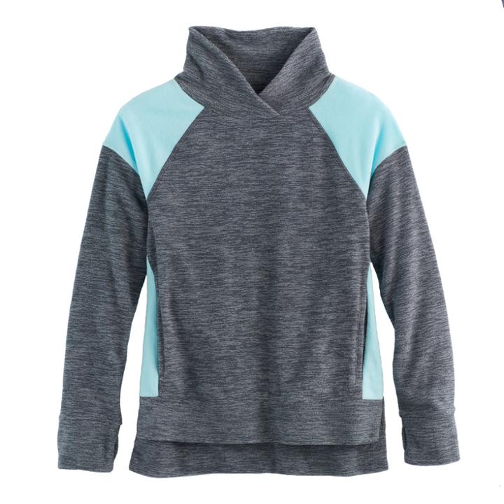 Girls 7-16 & Plus Size So&reg; Microfleece Cowlneck Pullover, Size: 16 1/2, Grey