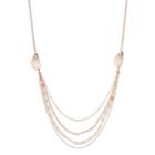 Multi Strand Chain Necklace, Women's, Light Pink
