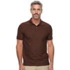 Men's Croft & Barrow&reg; Tailored-fit Polo, Size: Large, Dark Brown