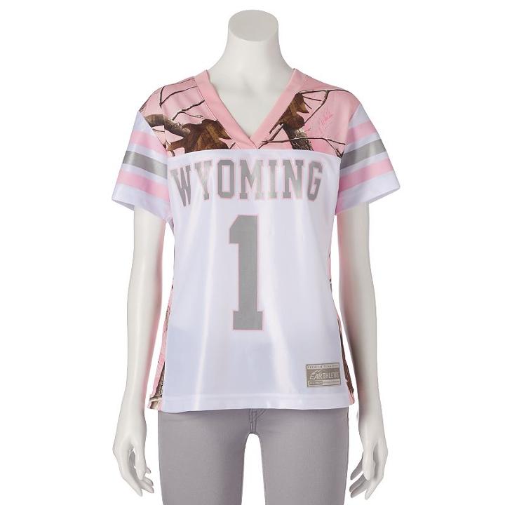 Women's Realtree Wyoming Cowboys Game Day Jersey, Size: Xl, White