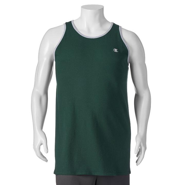 Big & Tall Champion Ringer Tank Top, Men's, Size: 5xb, Green