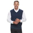 Men's Croft & Barrow&reg; Fine-gauge Sweater Vest, Size: Xl, Blue (navy)
