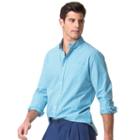 Men's Chaps Classic-fit Plaid Poplin Stretch Button-down Shirt, Size: Large, Blue
