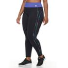 Plus Size Fila Sport&reg; Purple Piped Leggings, Women's, Size: 1xl, Black