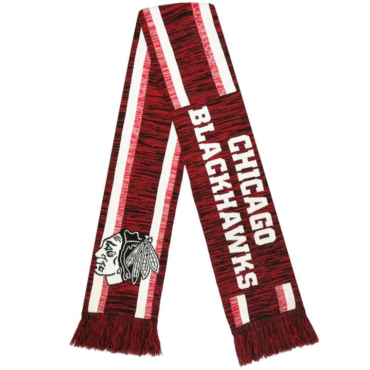 Forever Collectibles Chicago Blackhawks Knit Scarf, Adult Unisex, Multicolor