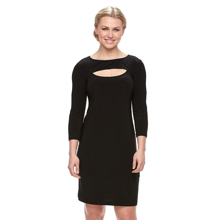 Women's Tiana B Cutout Sheath Dress, Size: Xlrg Av/rg, Black