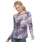 Women's Sonoma Goods For Life&trade; Essential Crewneck Tee, Size: Small, Drk Purple