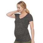 Maternity A:glow Essential Ruched V-neck Tee, Women's, Size: S-mat, Oxford