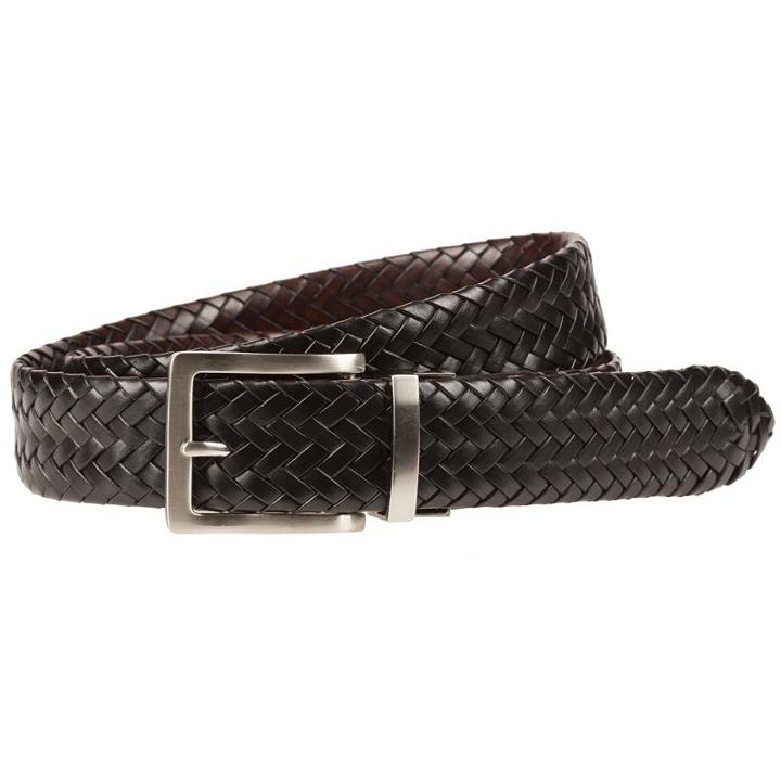 Men's Lee Reversible Braided Belt, Size: 38, Black