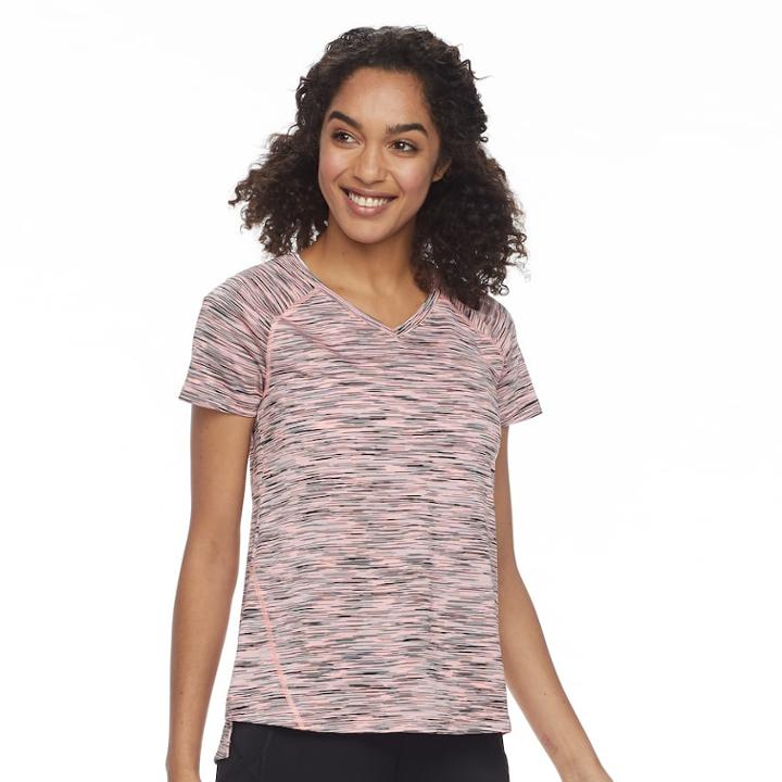 Women's Petite Tek Gear&reg; Performance Base Layer Side-slit Tee, Size: S Petite, Oxford