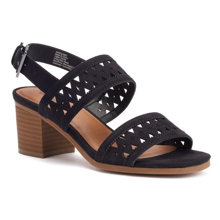 Sonoma Goods For Life&trade; Gavi Women's Block Heel Sandals, Size: Medium (9.5), Black