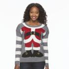 Women's Christmas Crewneck Sweater, Size: Large, Dark Grey