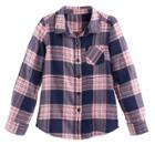 Girls 4-10 Jumping Beans&reg; Long Sleeve Sparkle Button-front Shirt, Size: 7, Blue