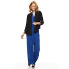 Women's Nina Leonard Drape-front Cardigan, Size: Large, Black