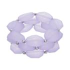 Purple Beaded Stretch Bracelet Set, Women's, Lt Purple