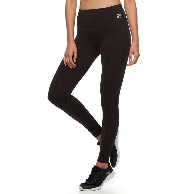 Women's Fila Sport® Brushed Back Running Leggings, Size Large, Black