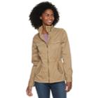 Petite Sonoma Goods For Life&trade; Twill Utility Jacket, Women's, Size: Xl Petite, Med Brown