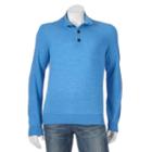 Men's Apt. 9&reg; Modern-fit Solid Merino Mockneck Sweater, Size: Medium, Med Blue