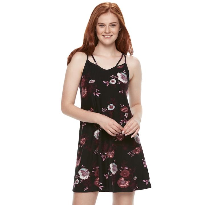 Juniors' Mudd&reg; Soft Strappy Dress, Teens, Size: Xs, Black