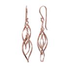 Primrose Sterling Silver Corkscrew Drop Earrings, Women's, Pink