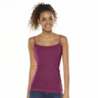 Juniors' So&reg; Scoopneck Satin-trim Cami Tank Top, Kids Unisex, Size: Xs, Pink